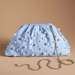 The Oversized Frankie Clutch: Poplin Edition, pearl dots